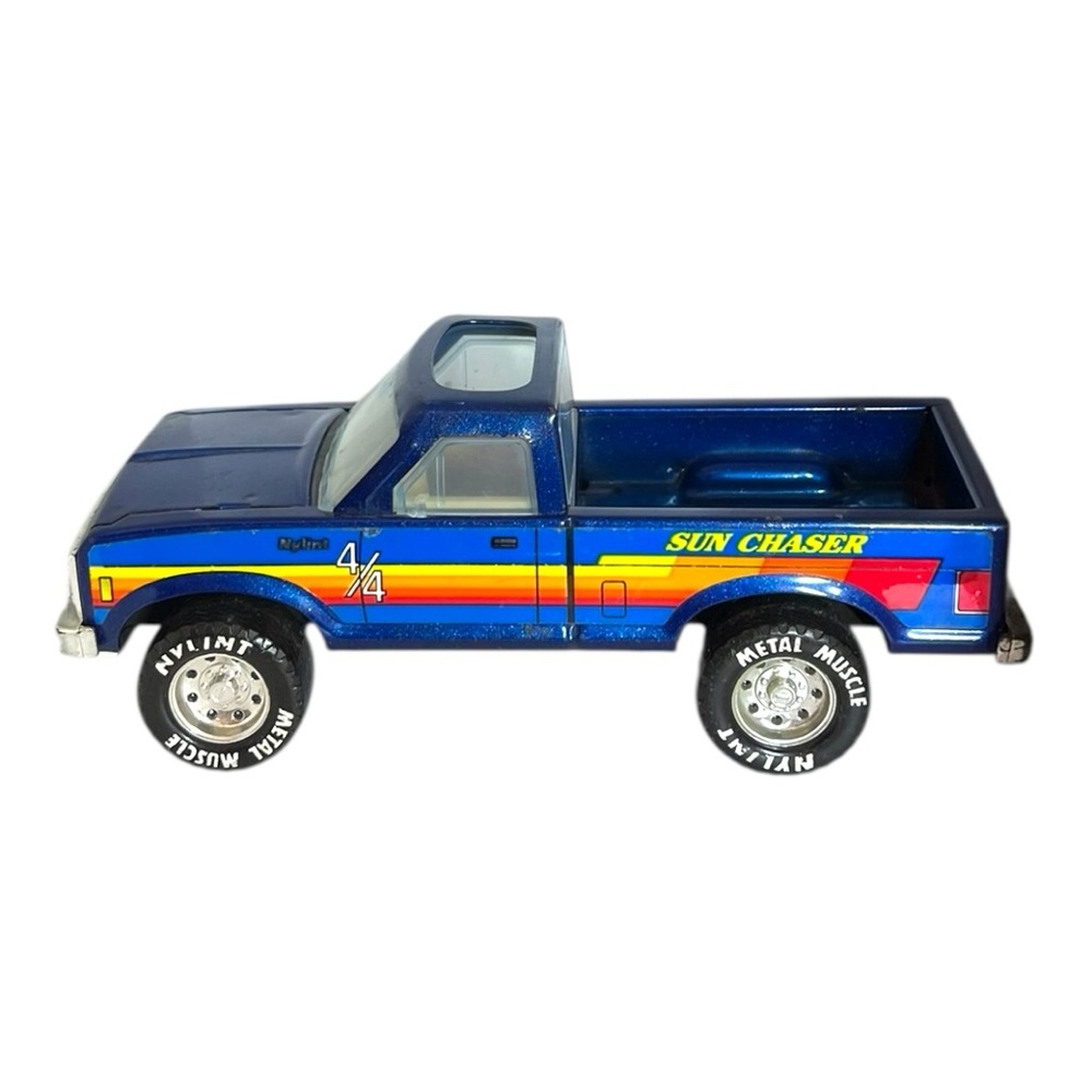 Vintage Pressed Steel Nylint Metal Truck Blue Sun‎ Chaser Pickup 4x4 Muscle